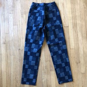 Hot Lava denim patch work pants size xs extra small blue 👖